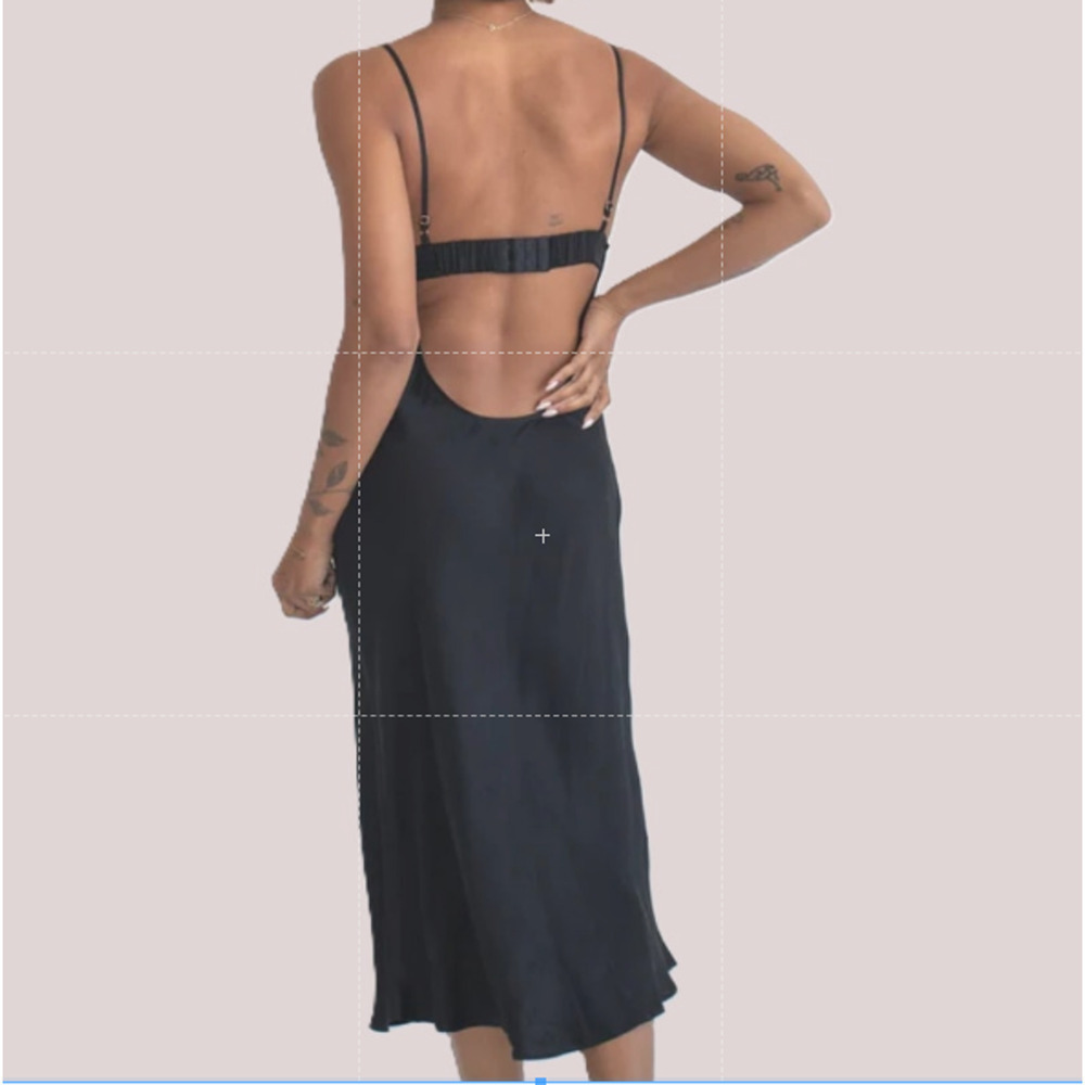 Rumored Negroni Black Lace Midi Slip Dress Fairy Grunge Witchy Y2K Size Medium - Picture 4 of 16